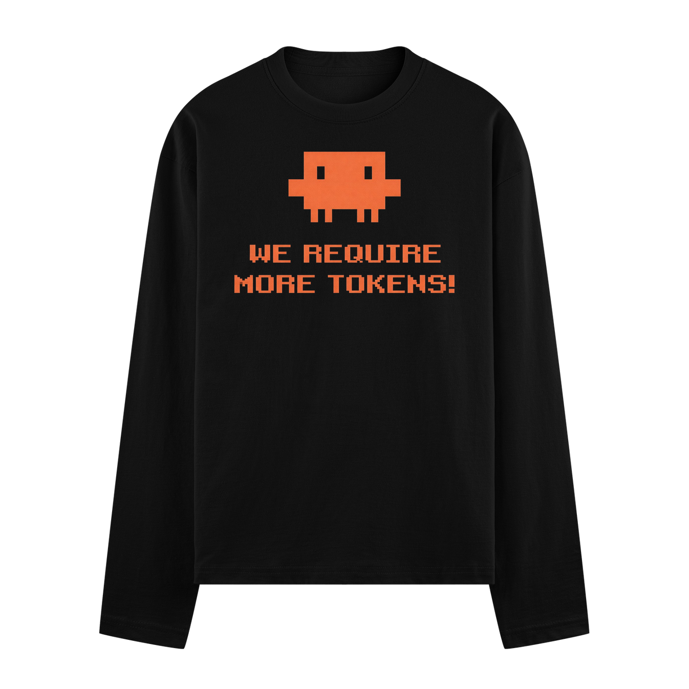 Token Invaders Full Sleeve T-Shirt by PRDGY — bold graphic design inspired by classic arcade games, streetwear design.