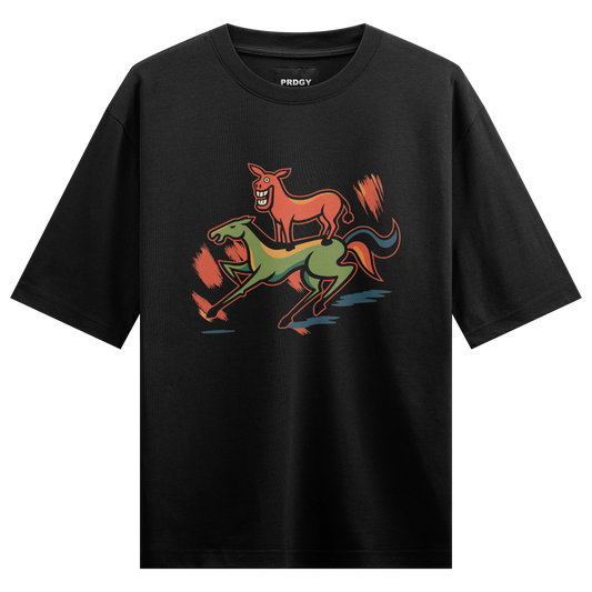 PRDGY Majnu Art Oversized T-Shirt