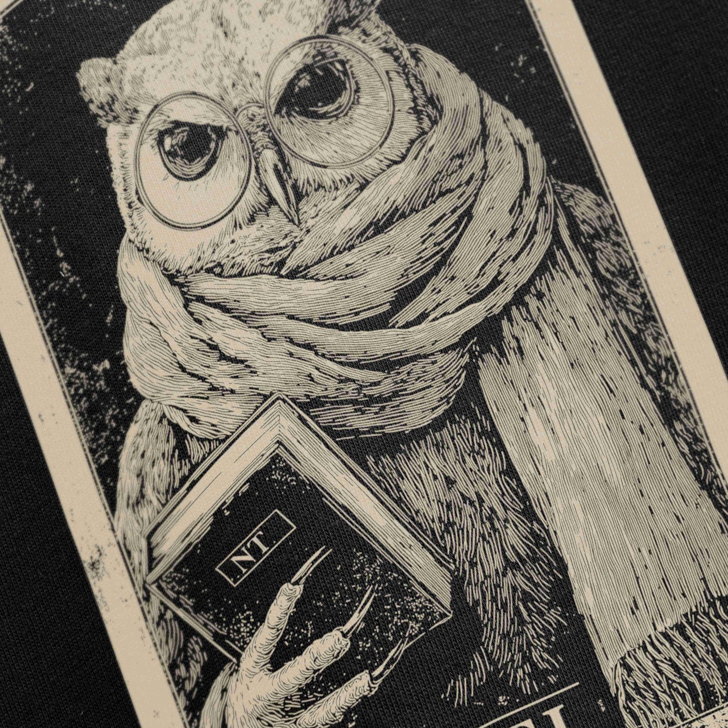 PRDGY Think Line An Owl Oversized T-Shirt
