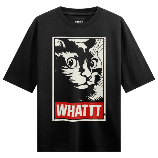 PRDGY Wide Eyed Cat Oversized T-shirt