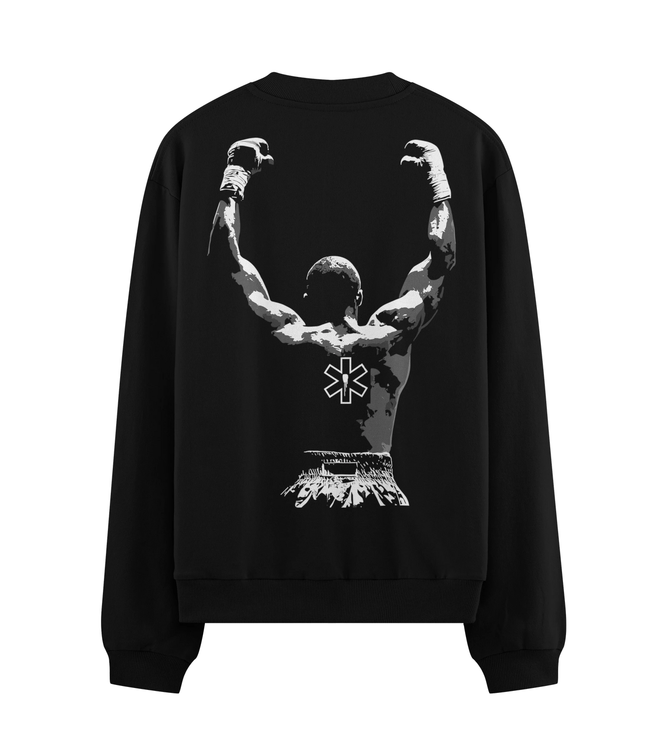 Boxer artwork on PRDGY sweatshirt