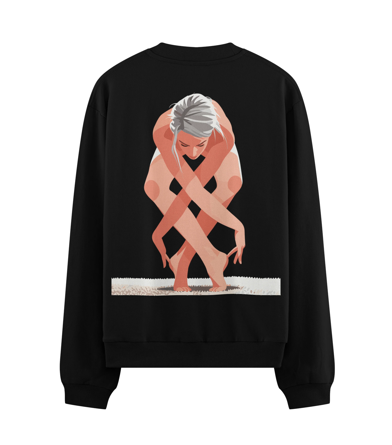 Yoga Pose artwork on PRDGY sweatshirt