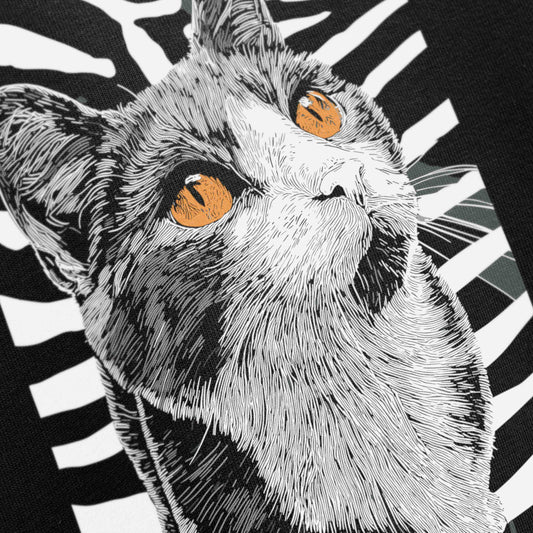 PRDGY Zebra Cat Oversized T-Shirt