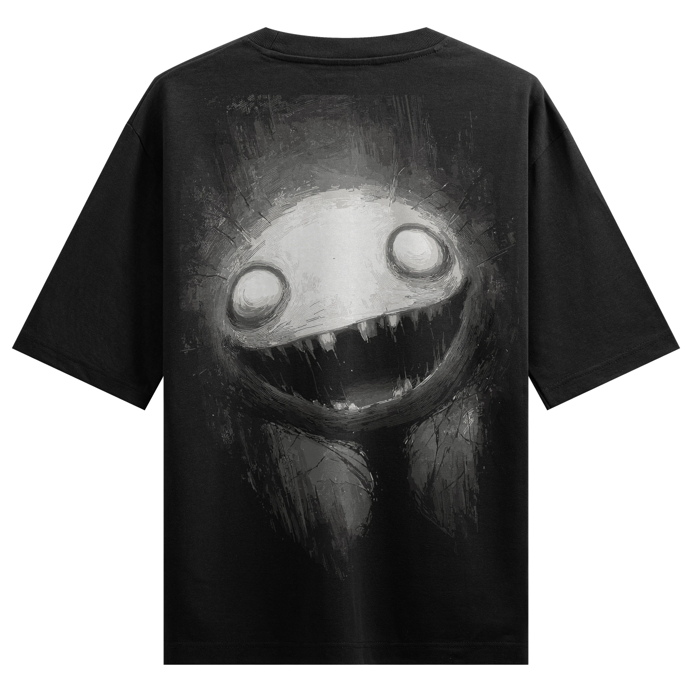 Monster artwork on PRDGY oversized t-shirt