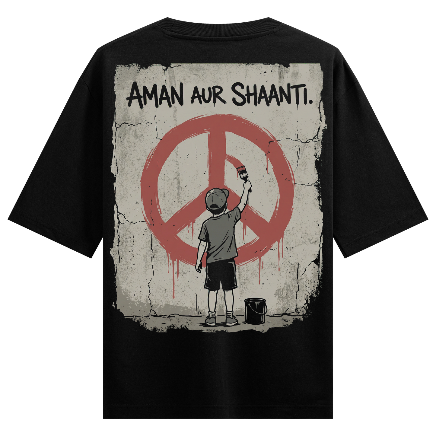 PRDGY Peace Graffiti Oversized T-shirt