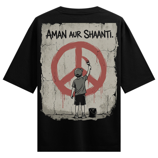 PRDGY Peace Graffiti Oversized T-shirt