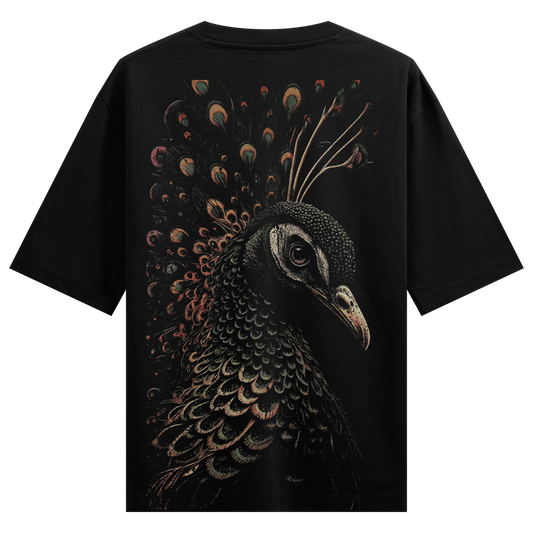 PRDGY Peacock Portrait Oversized T-shirt