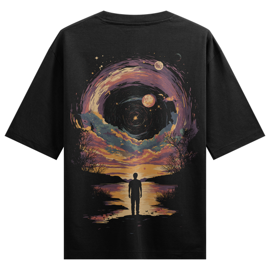 Prdgy BLACK MIRROR SKY Back Oversized T-Shirt