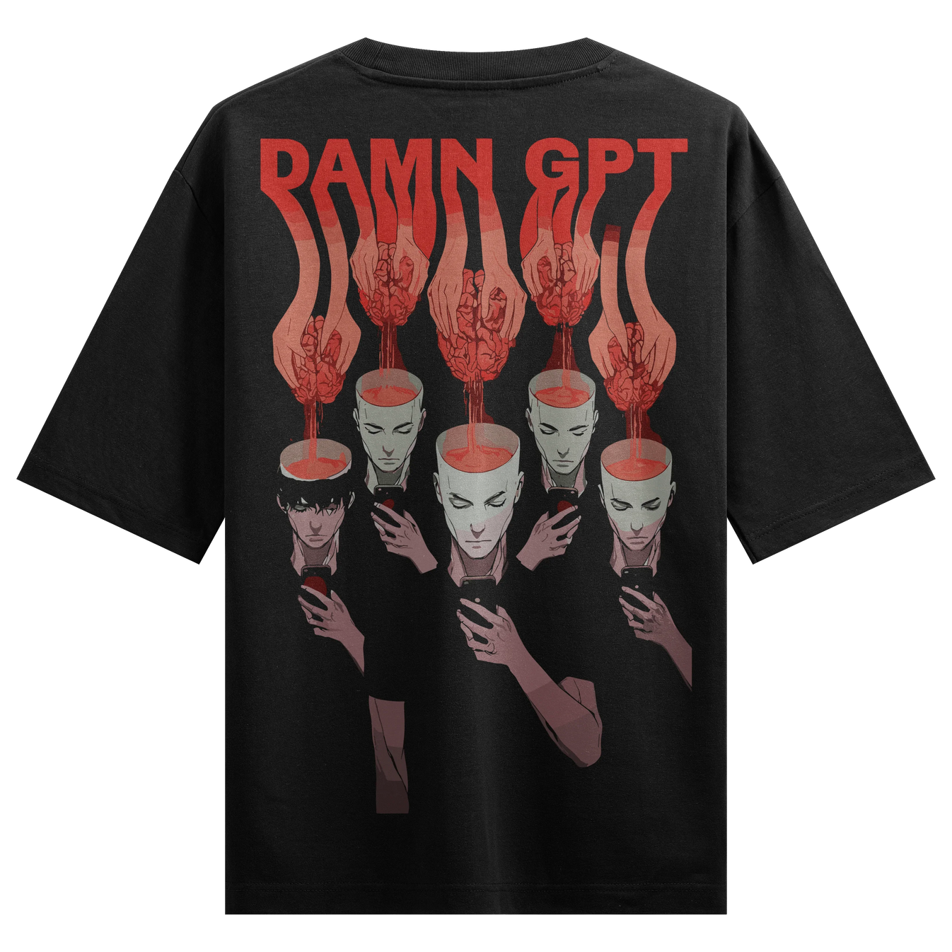 AI artwork on PRDGY oversized t-shirt