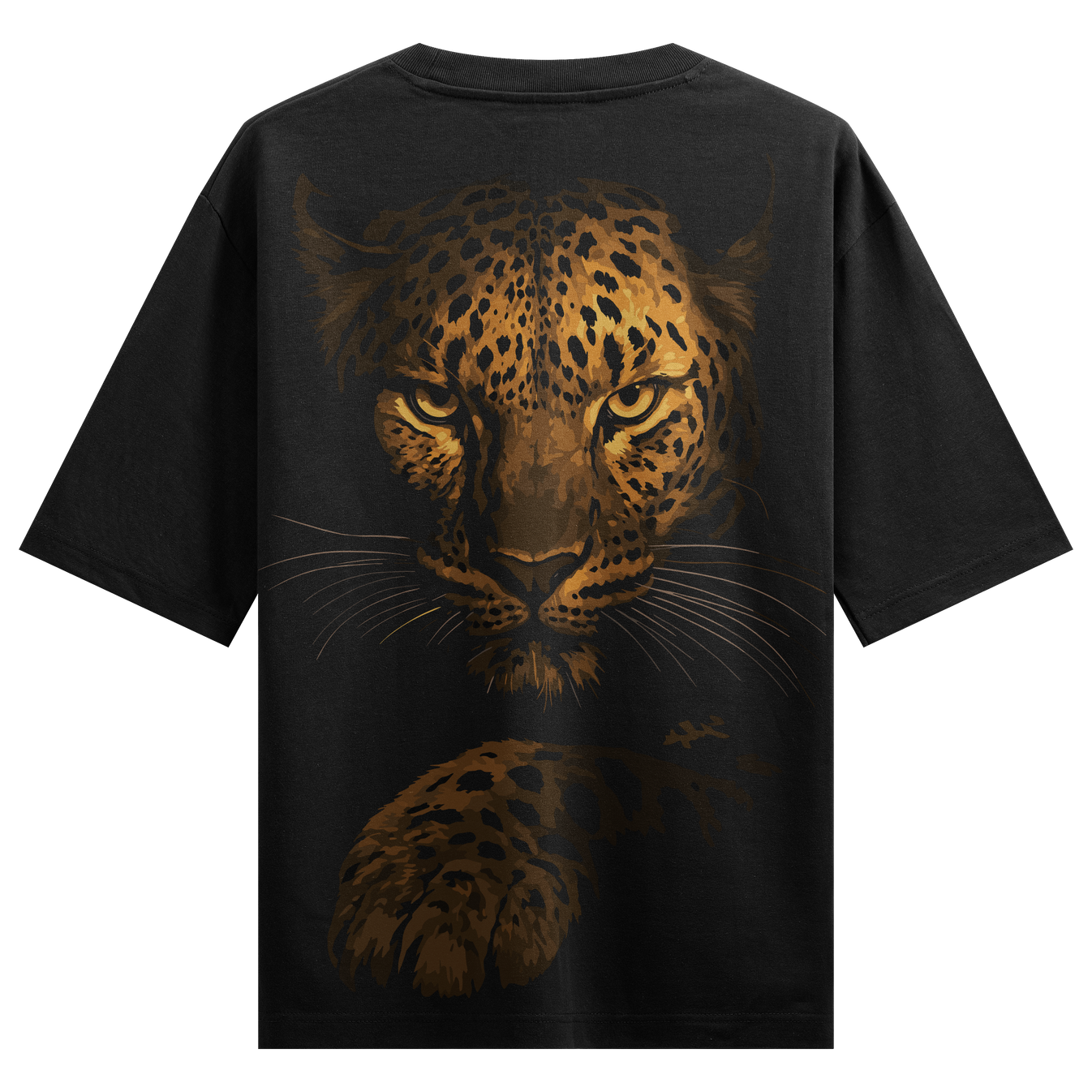 Feral T-Shirt by PRDGY — a dynamic leopard in motion, animal design