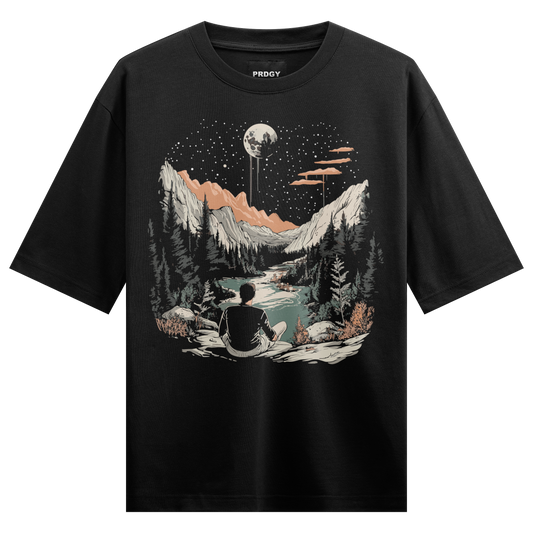 Prdgy NOT LOST, JUST FAR Front Oversized T-Shirt