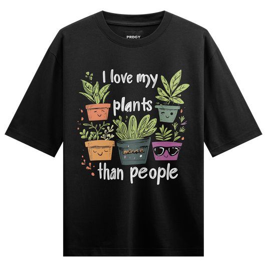 Prdgy PLANT OVER PEOPLE Front Oversized T-Shirt