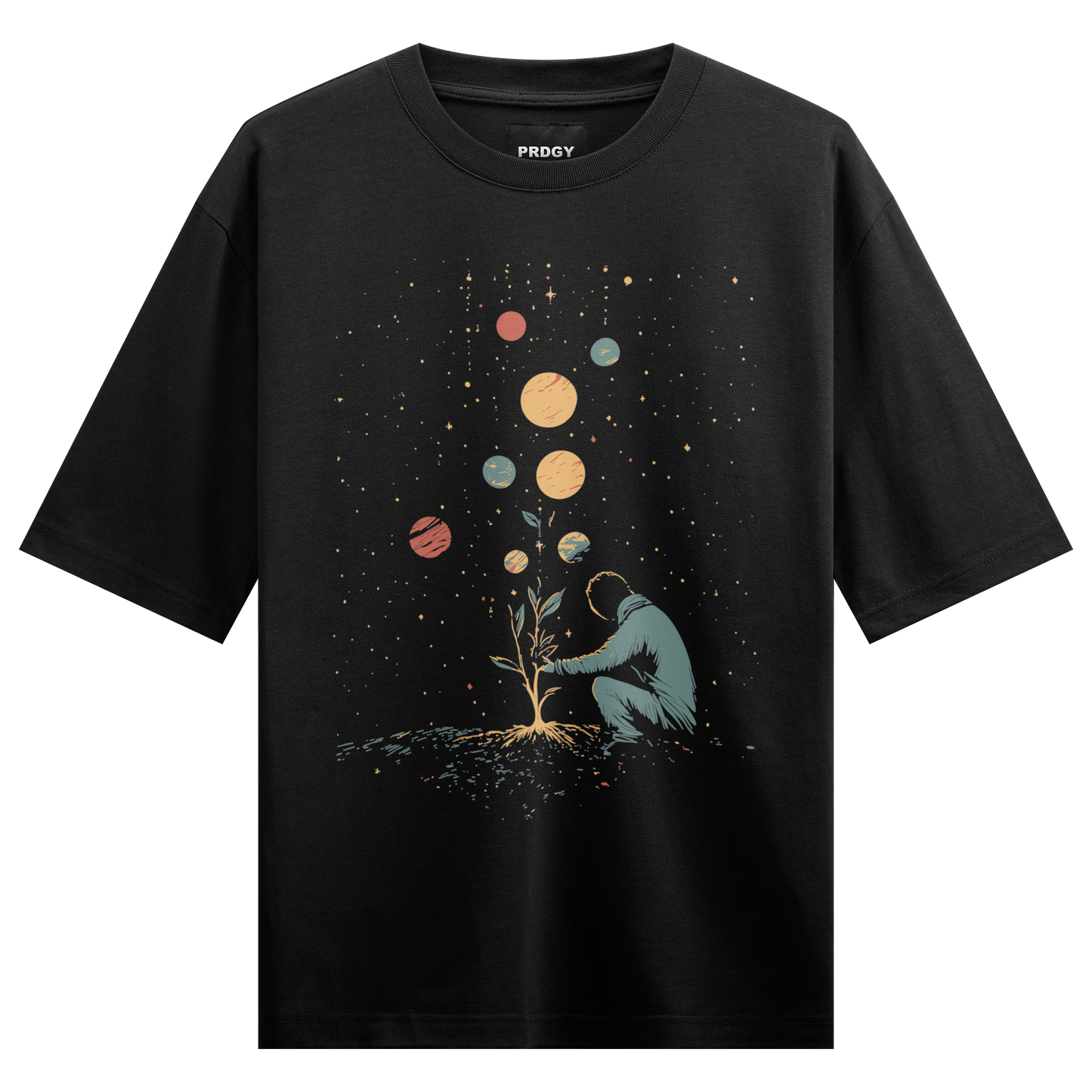 Prdgy ROOTED IN STARS Front Oversized T-Shirt