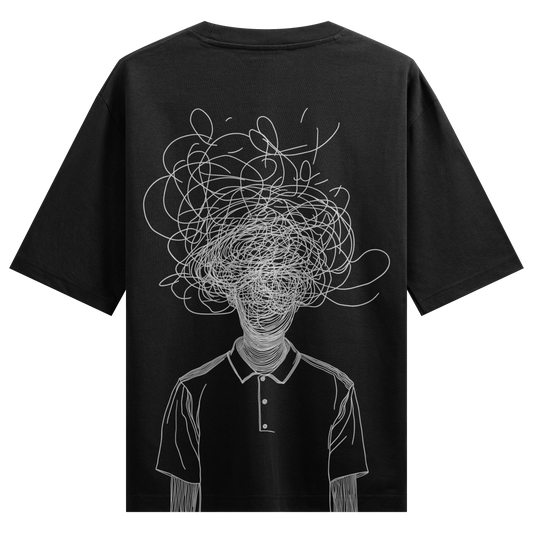 Prdgy Tangled Thoughts Back Oversized T-Shirt