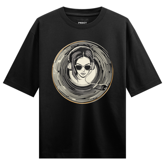 Prdgy Vinyl Gurl Front Oversized T-Shirt