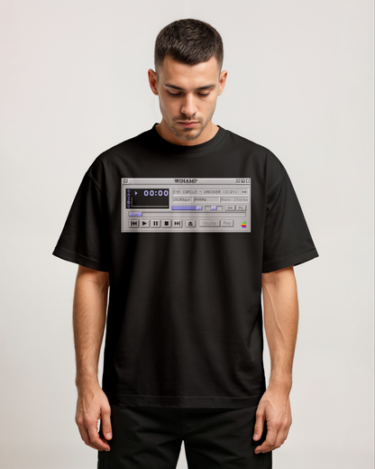 Prdgy 90s Music Head Front Oversized T-Shirt