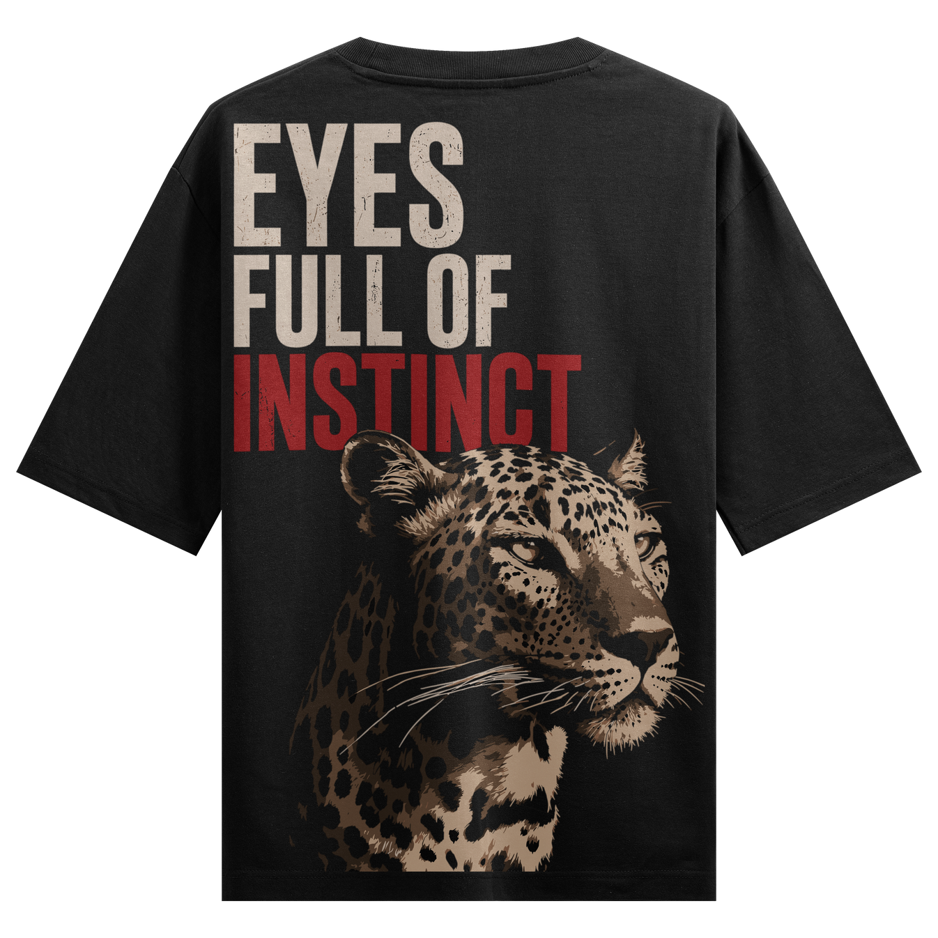 Eyes Don't Lie T-Shirt by PRDGY — black shirt with a predator's gaze artwork, animal design