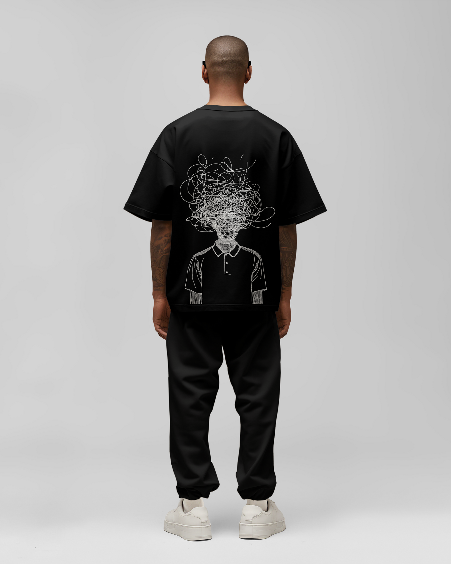 Prdgy Tangled Thoughts Back Oversized T-Shirt