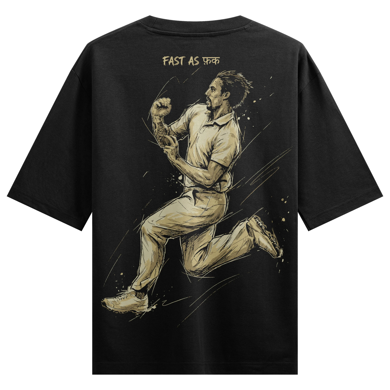 FAST AS artwork on PRDGY oversized t-shirt