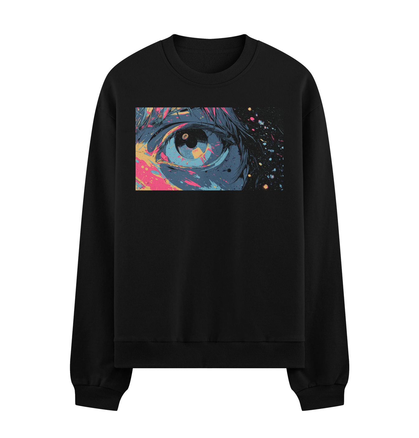 Anime Eye artwork on PRDGY sweatshirt