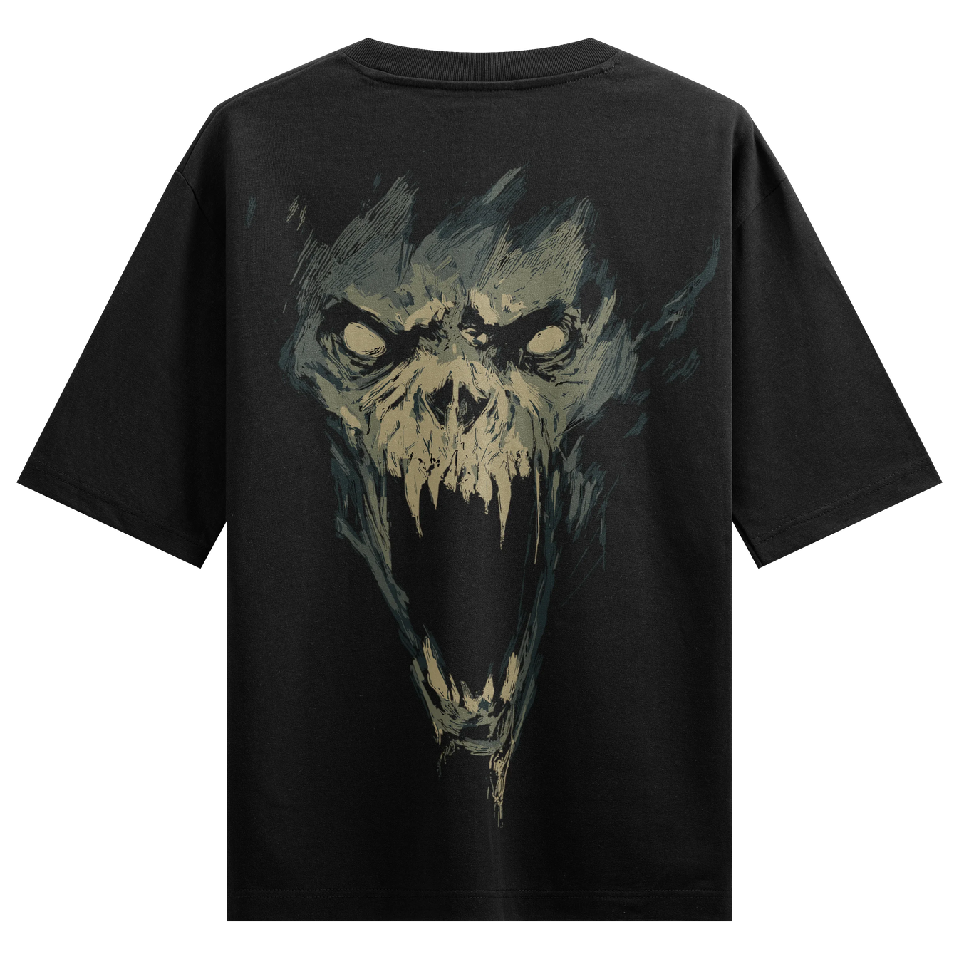 Monster artwork on PRDGY oversized t-shirt