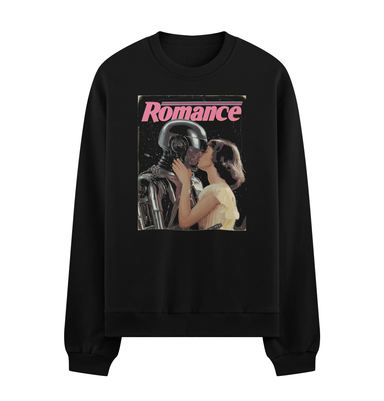 Robot Romance artwork on PRDGY sweatshirt