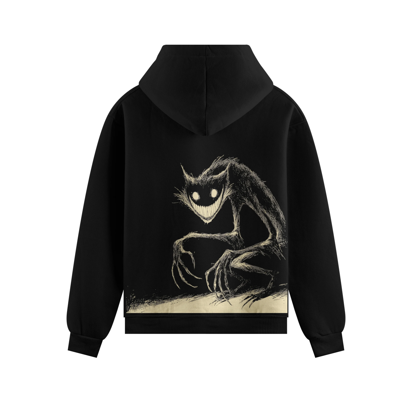 Creature artwork on PRDGY hoodie