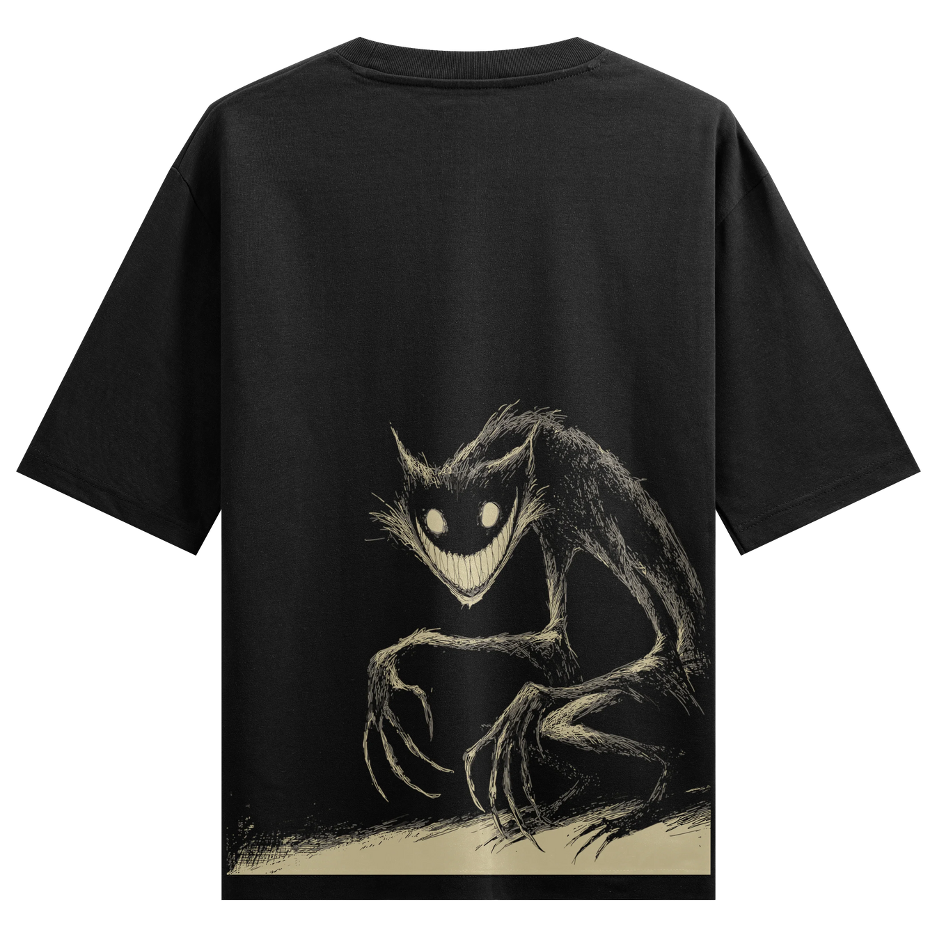 Creature artwork on PRDGY oversized t-shirt