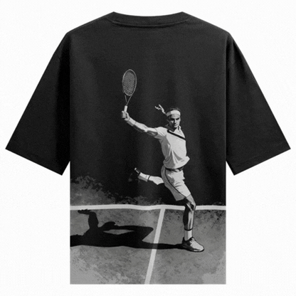 Roger Federer artwork on PRDGY oversized t-shirt