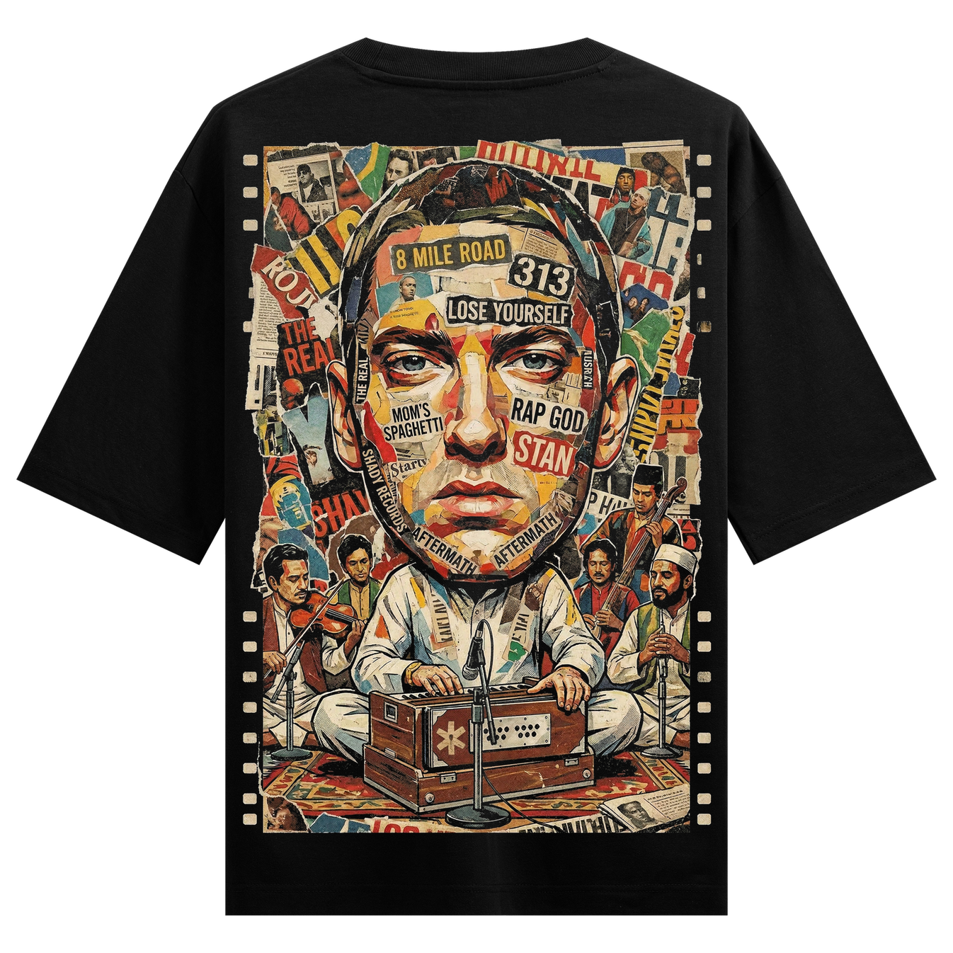 Stan Mandli Oversized T-Shirt by PRDGY — vintage collage art featuring retro studio vibes, retro design