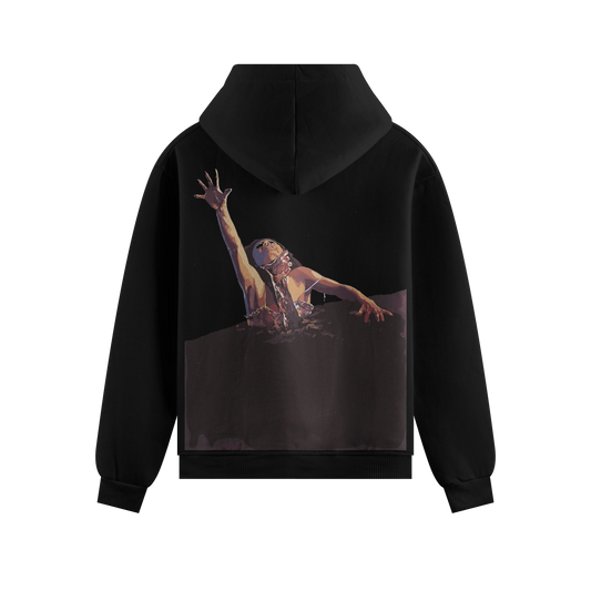 PRDGY Pulled back into dark Oversized Hoodie
