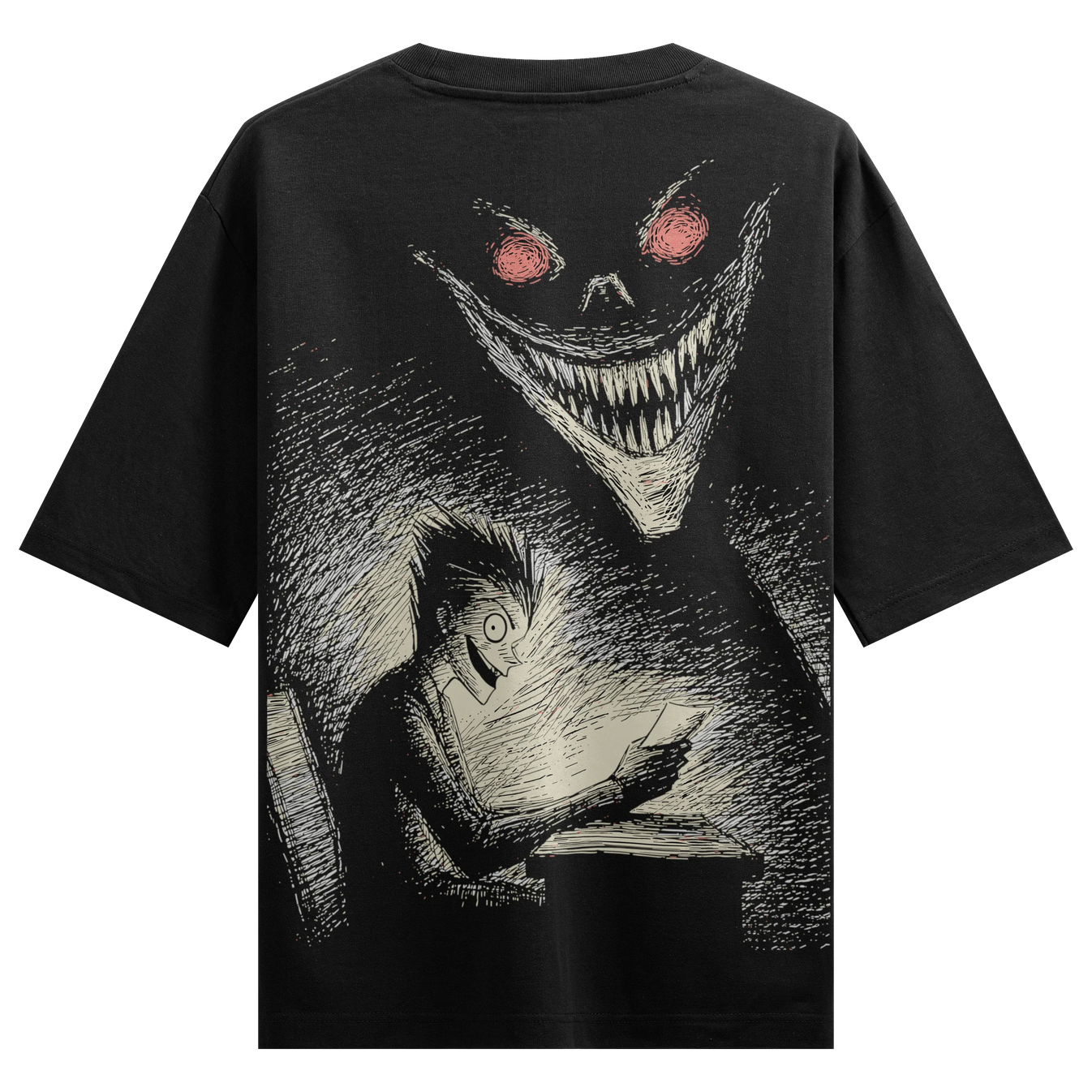 Ryuk artwork on PRDGY oversized t-shirt