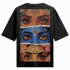 Krishna artwork on PRDGY oversized t-shirt
