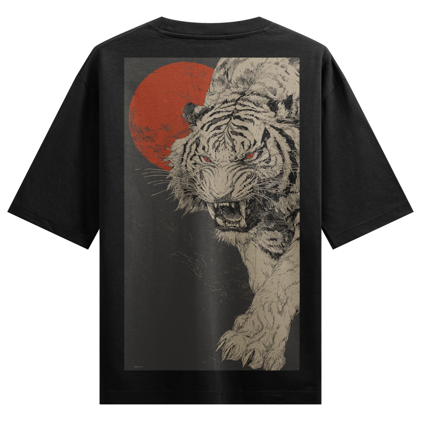 Tiger artwork on PRDGY oversized t-shirt
