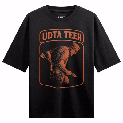 Prdgy Aadat Se Majboor Front Oversized T-Shirt