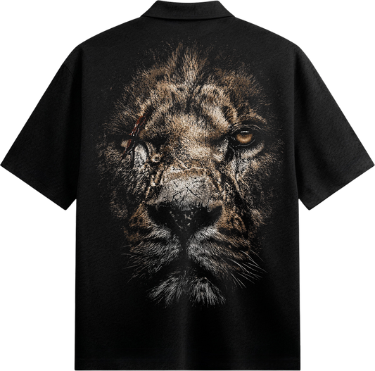PRDGY Jakhmi sher - Rare Edition- COLLAR HALF SHIRT- Oversized