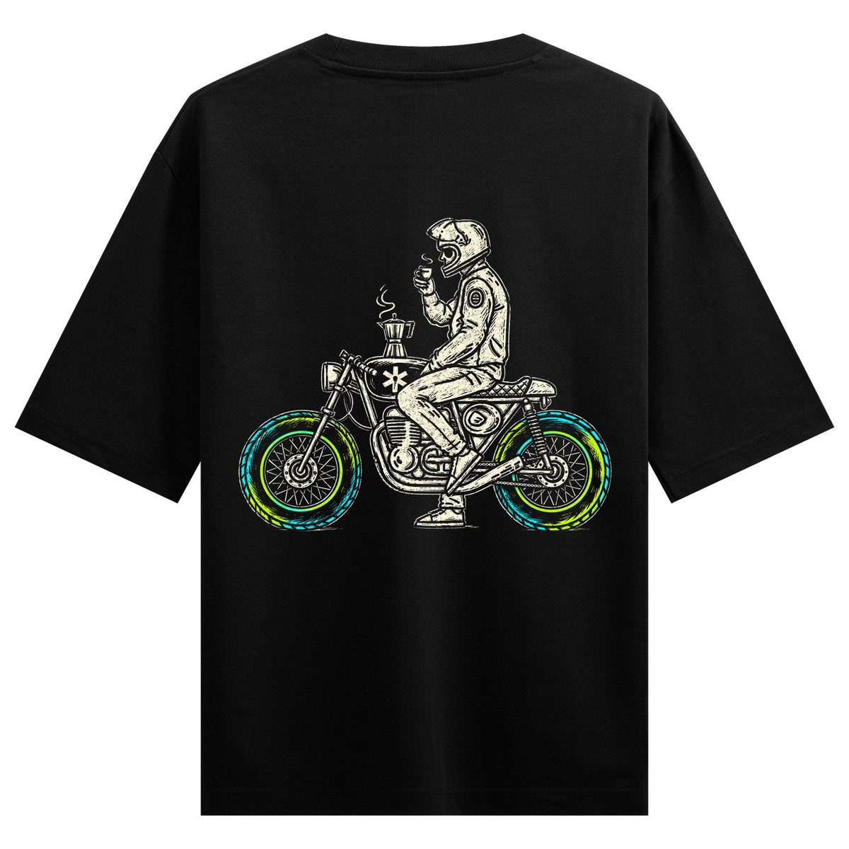 meri kahani — back-view black T-shirt design mockup
