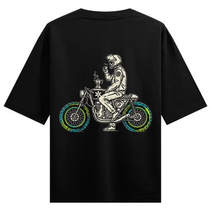 meri kahani — back-view black T-shirt design mockup