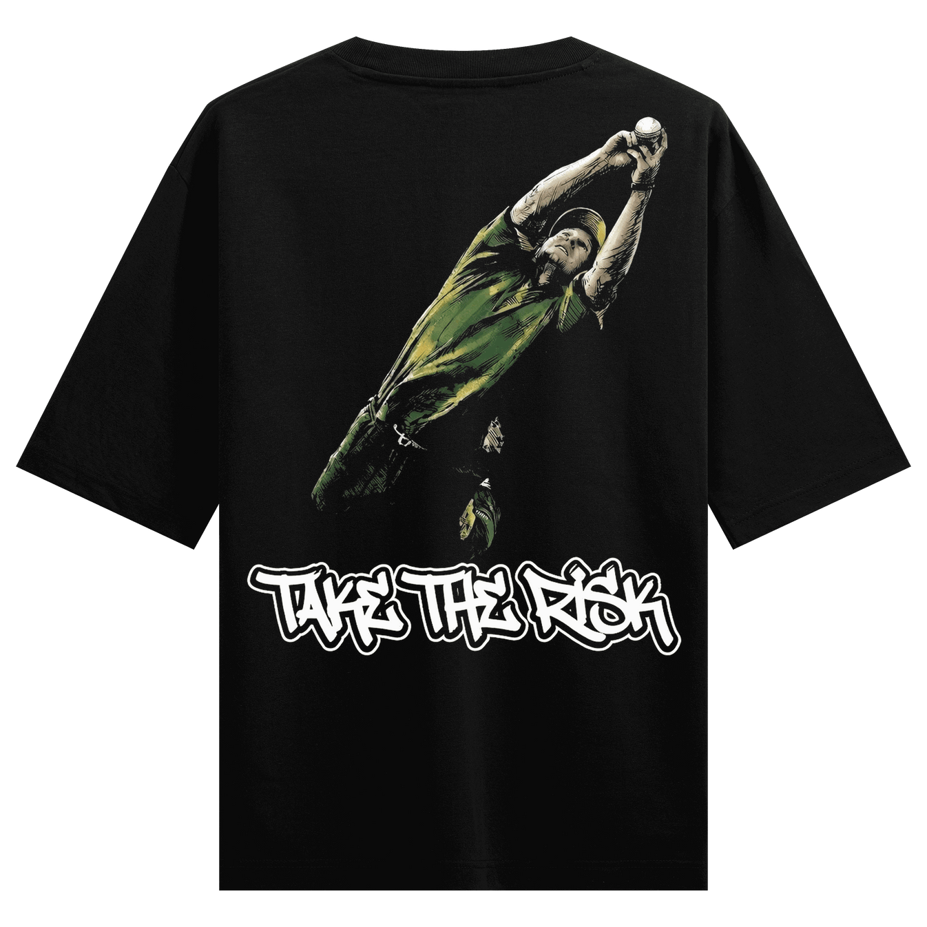 Cricket artwork on PRDGY oversized t-shirt