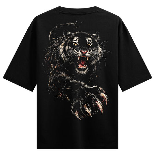 PRDGY black Tiger Oversized T-shirt