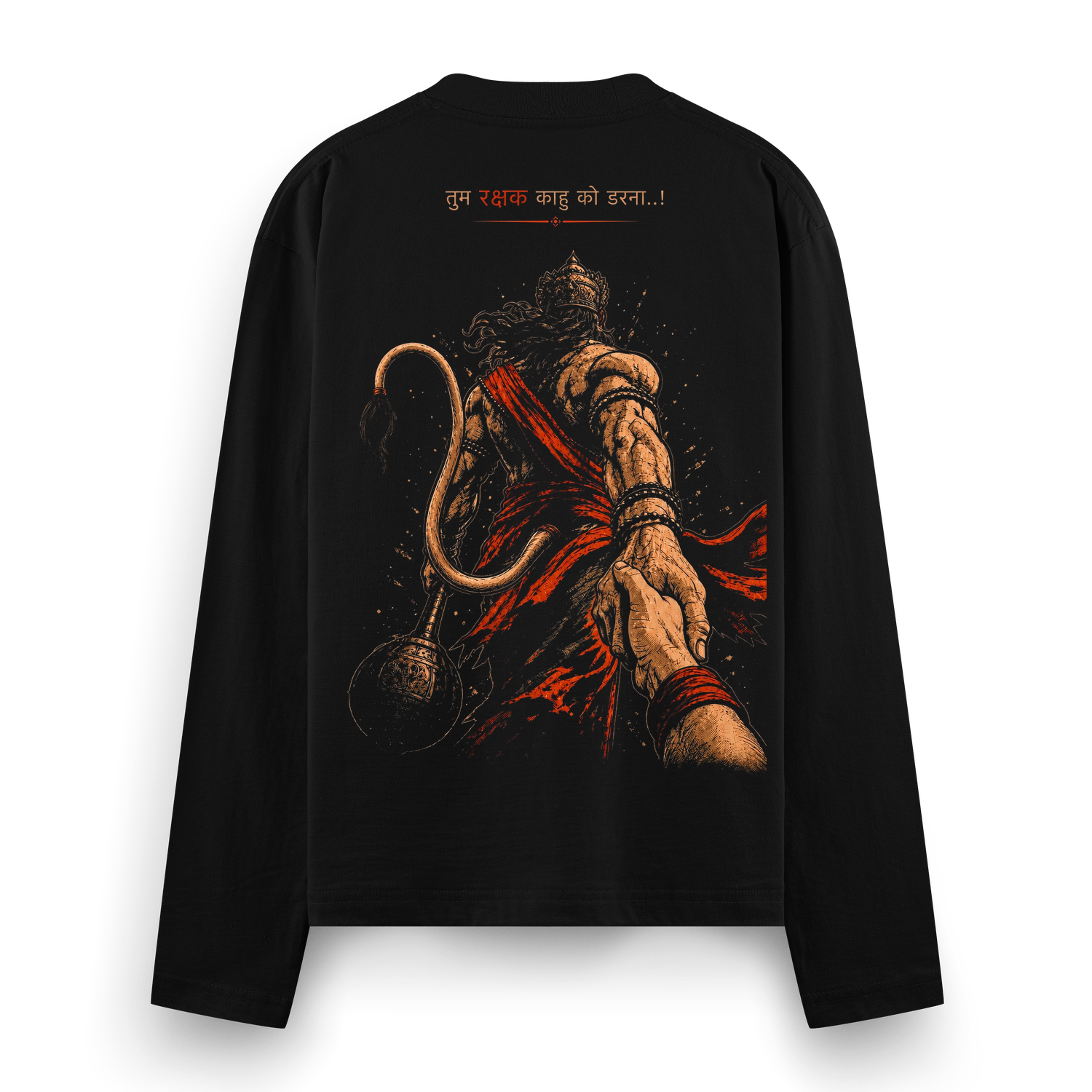 Rakshak's Hand Full Sleeve T-Shirt by PRDGY — bold graphic of a protective hand, streetwear design