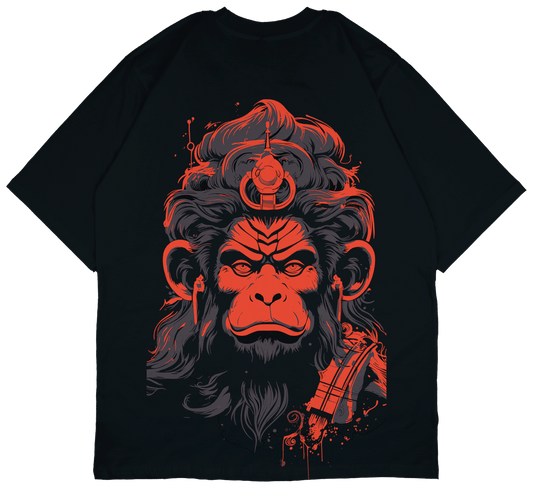 Bajrang Bali Back Print Oversized T-Shirt - PRDGY