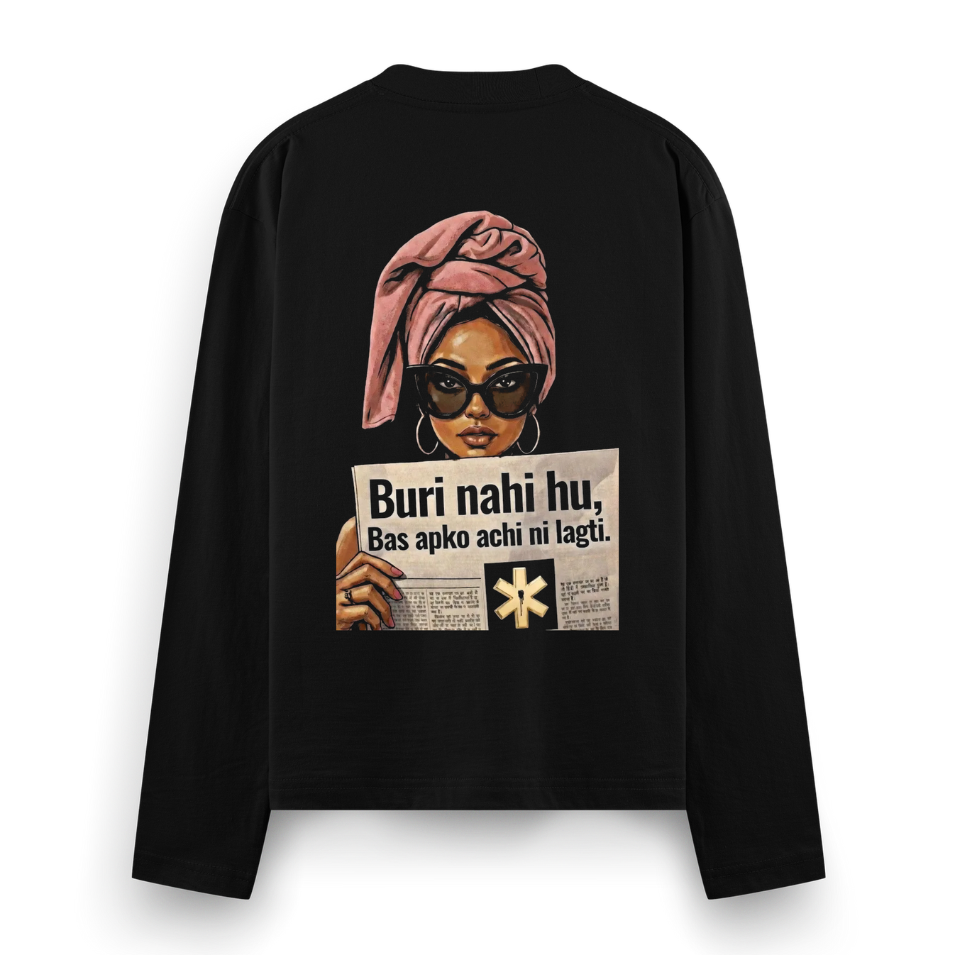 Attitude Statement Full Sleeve T-Shirt by PRDGY — bold graphic art showcasing attitude, streetwear design.