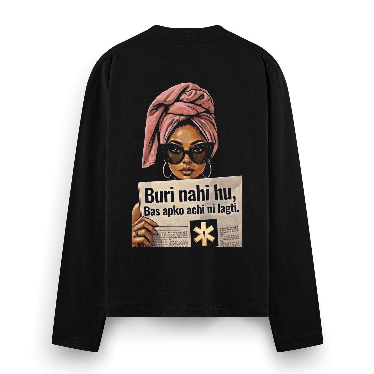 Attitude Statement Full Sleeve T-Shirt by PRDGY — bold graphic art showcasing attitude, streetwear design.