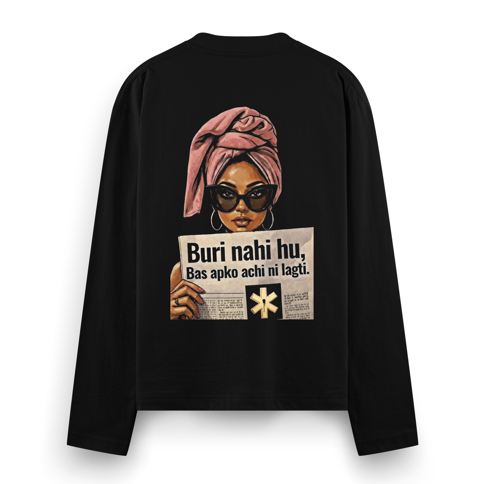 Attitude Statement Full Sleeve T-Shirt by PRDGY — bold graphic art showcasing attitude, streetwear design.