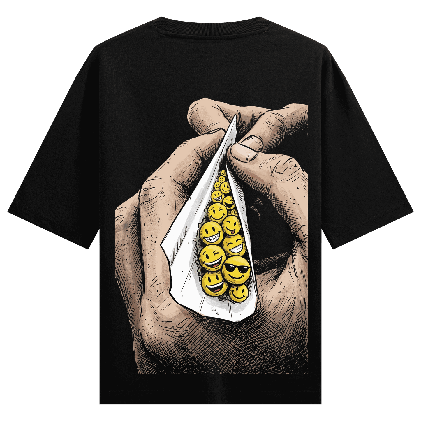 PRDGY Smiley Roll Oversized T-shirt