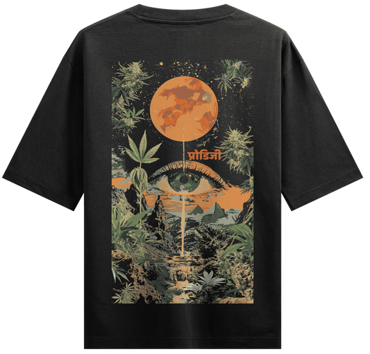 Cannabi Land Oversized Back Print T-Shirt - PRDGY