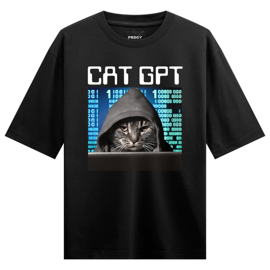Cat GPT Oversized T-shirt - PRDGY