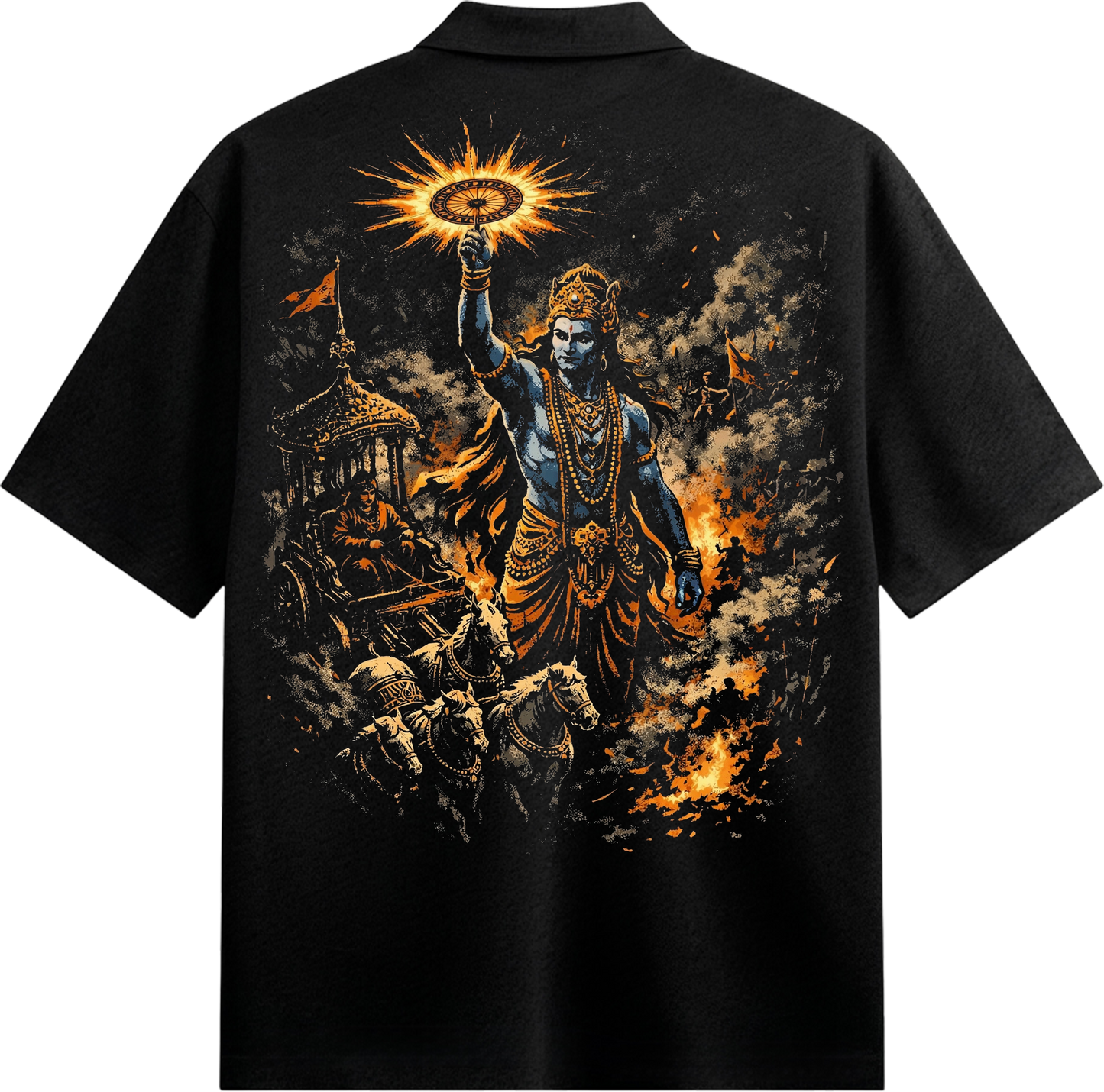 PRDGY Krishna's Command Oversized Collar Shirt