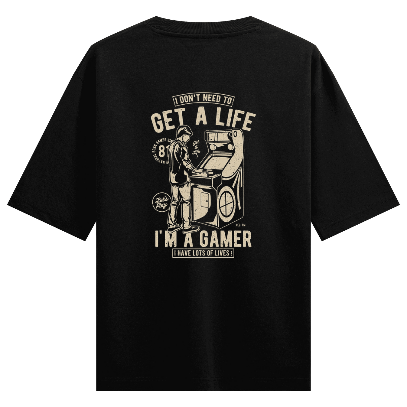 Gamer artwork on PRDGY oversized t-shirt